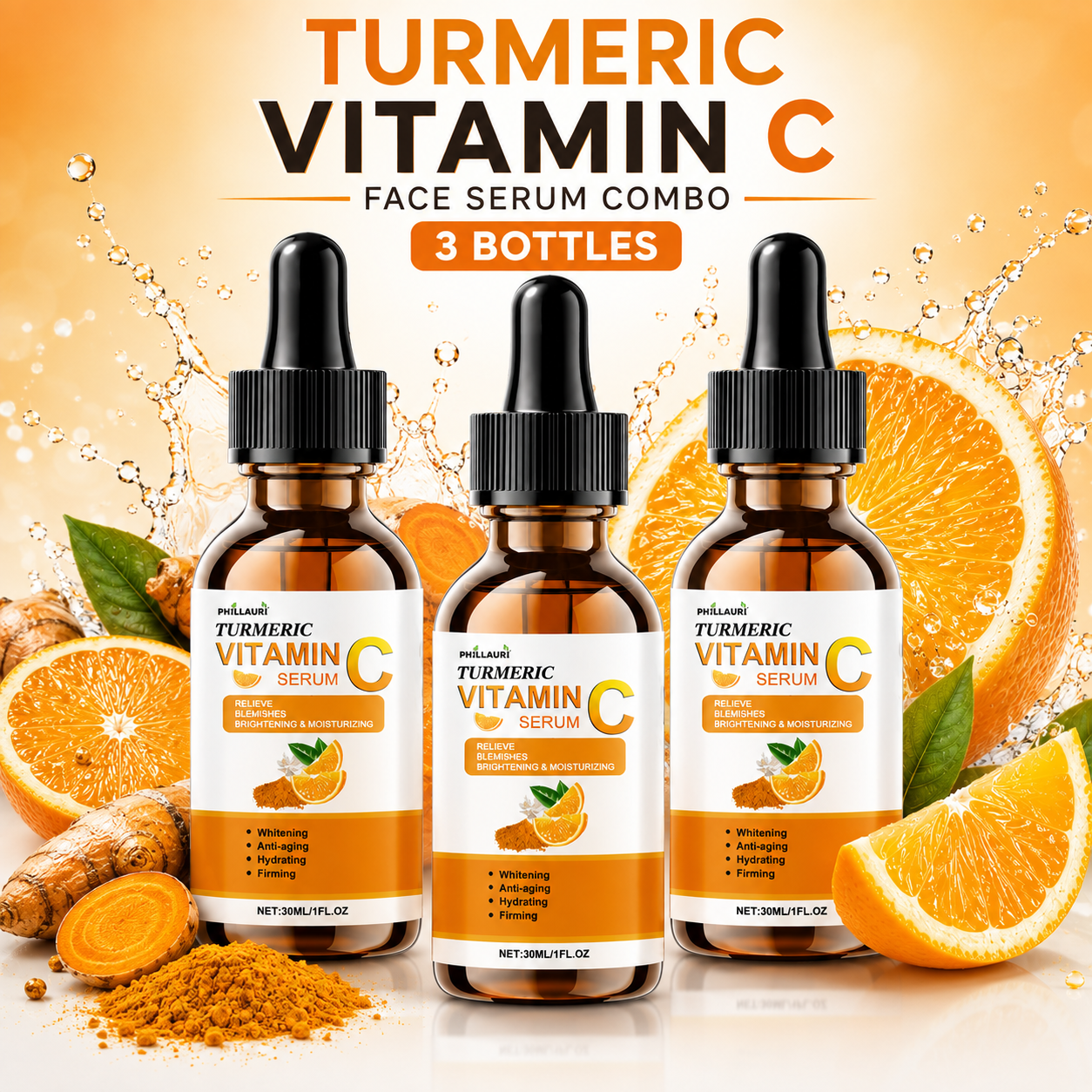 Phillauri Vitamin C Face Serum Combo (Pack of 3) | 30ml Each